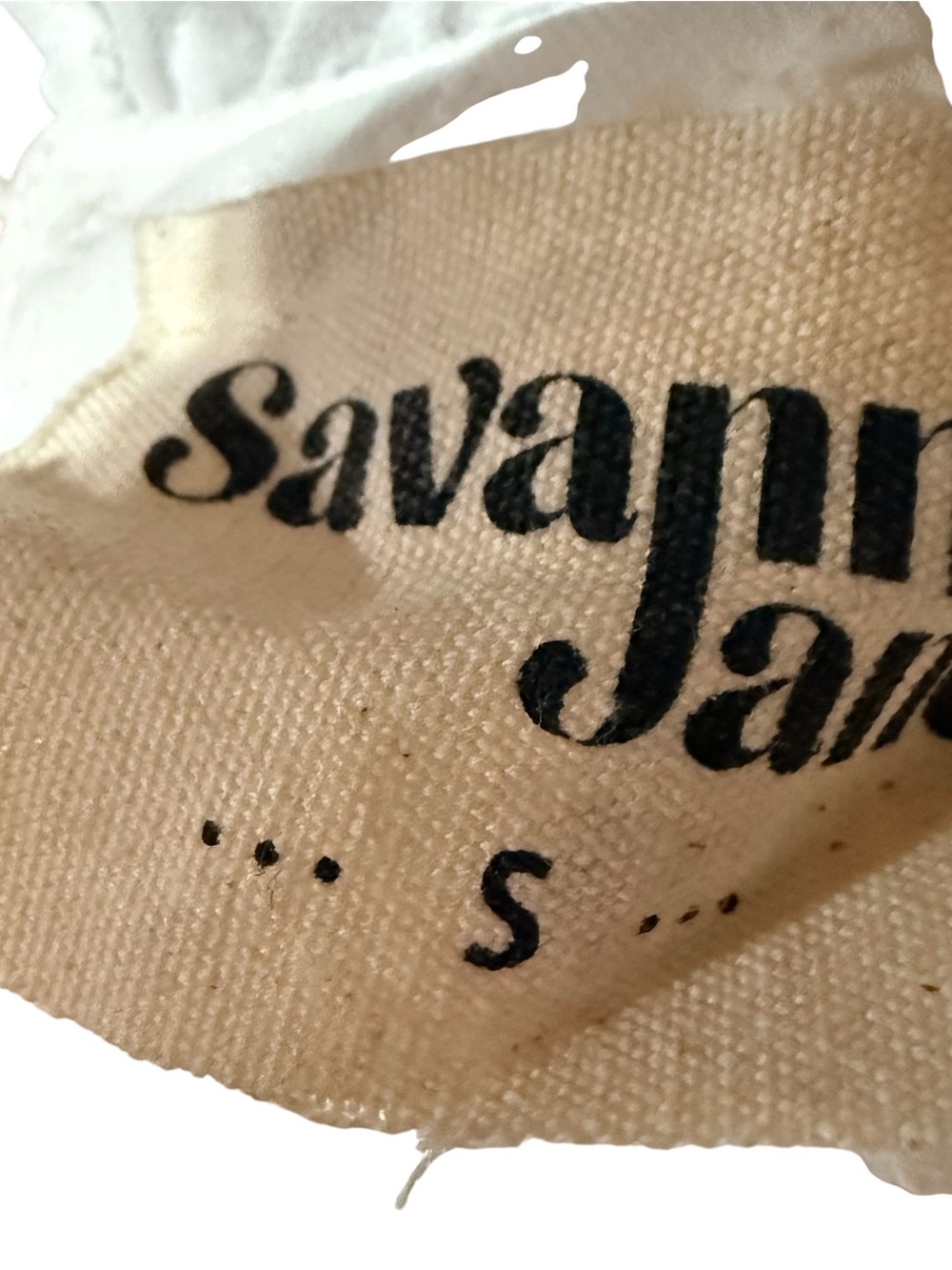 Savanna Jane Embroidered Swiss Dot Ruffle Blouse - Cottagecore Ivory Small - Picture 4 of 4